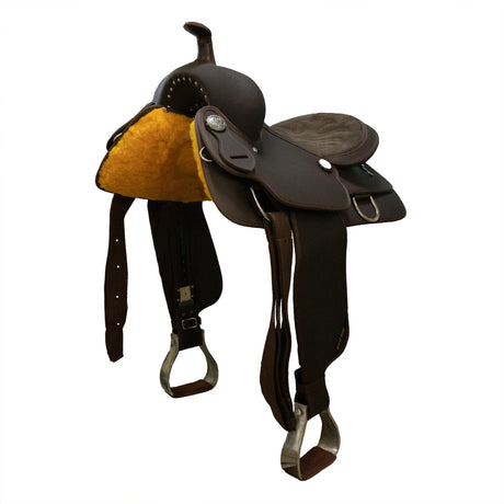 Syd Hill Synthetic Western Saddle - Brown
