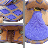 Purple Western Barrel Racing Saddle Kit