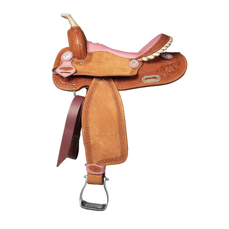 pink western saddle