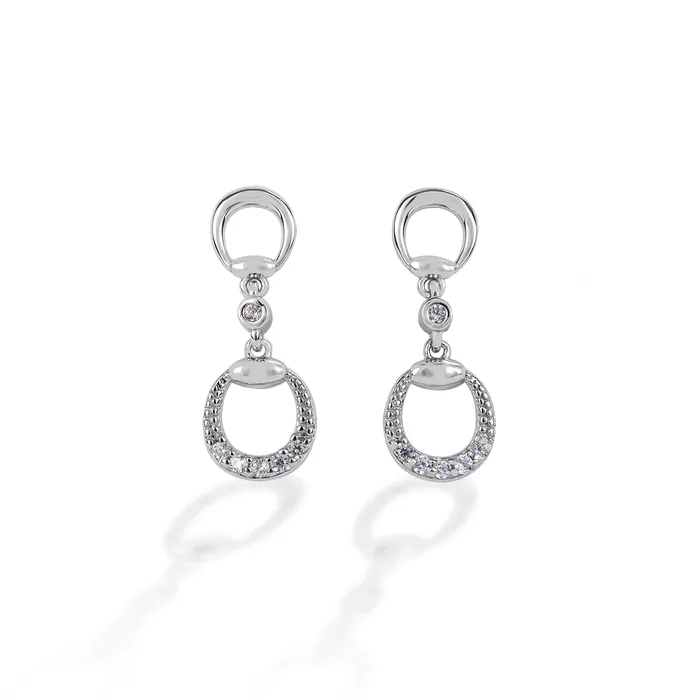 Kelly Herd Earrings Eggbutt Dangle - Sterling Silver