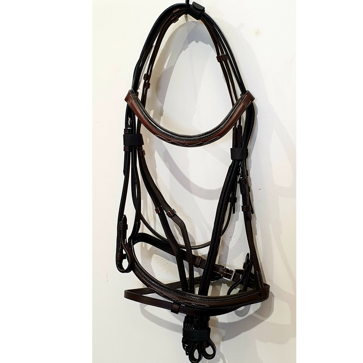 Comfort Bridle Brown Leather White Stitching | ProHorse