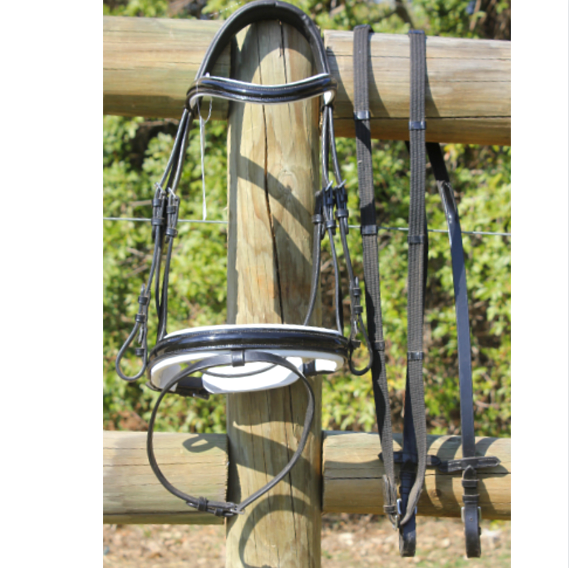 Champion Patent Leather Crank Bridle with shaped head piece