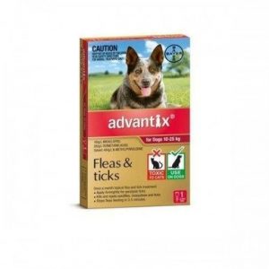 Advantix -Tick & Flea Control - Dogs 10kg - 25kg - 6 Tubes - 2.5ml