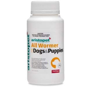 Aristopet - All Wormer Dogs & Puppies p/10kg Tablets - 100 Tablets