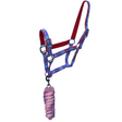 Blue Check Halter with Lead-Ascot Equestrian