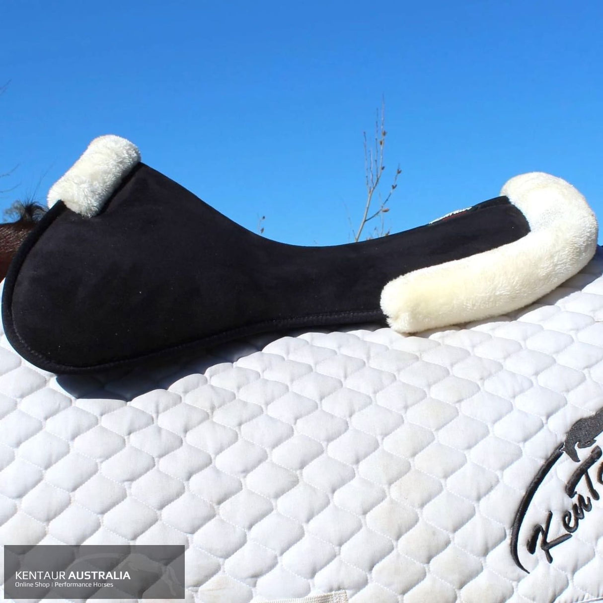 Kentaur Memory Foam Half Pad with Artificial Sheepskin