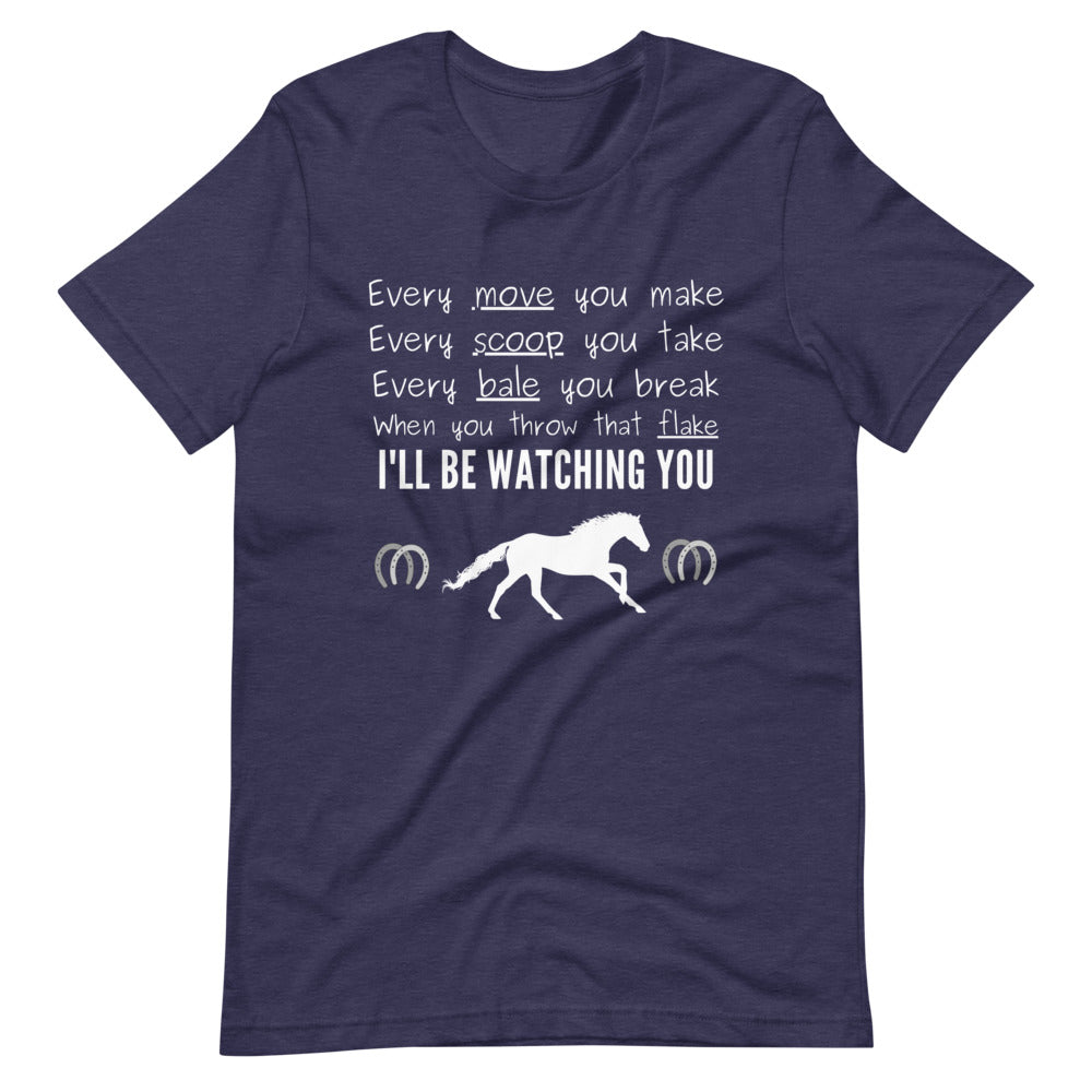 Funny Horse T-shirt - I'll be watching you